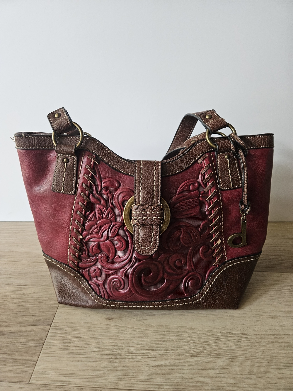 BOC Born Concepts Floral Embossed Shoulder Bag Tote Western